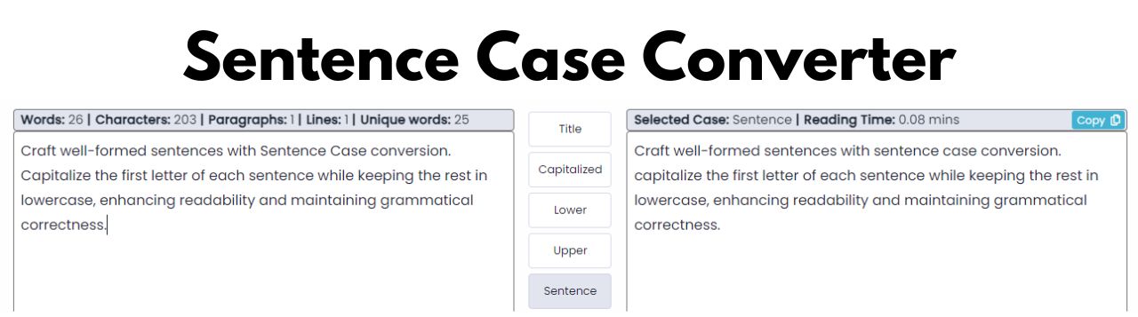 Sentence Case Converter